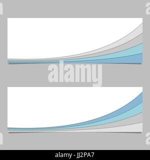 Banner design from curved stripe layers - vector design Stock Vector