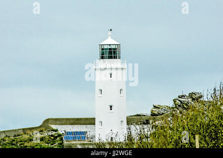 Godrevy lighthouse near st. ives, Cornwall; Godrevy Leuchtturm bei St. Ives, Cornwall Stock Photo