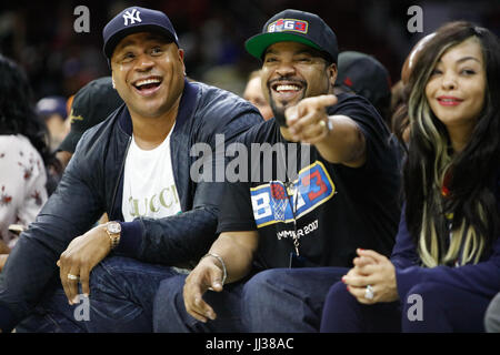 LL Cool J Ice Cube attend Big 3 league Phiily,PA 7/16/17 Stock Photo