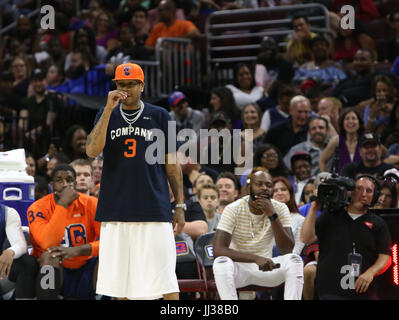 Allen Iverson attends the Big 3 league in Phiily, PA on 7/16/17 Stock Photo