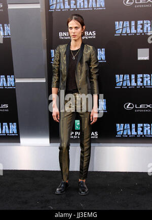 Los Angeles, CA, USA. 17th July, 2017.  Aymeline Valade. Valerian and the City of a Thousand Planets World Premiere held at TCL Chinese Theatre in Hollywood. Photo Credit: AdMedia Credit: AdMedia/ZUMA Wire/Alamy Live News Stock Photo