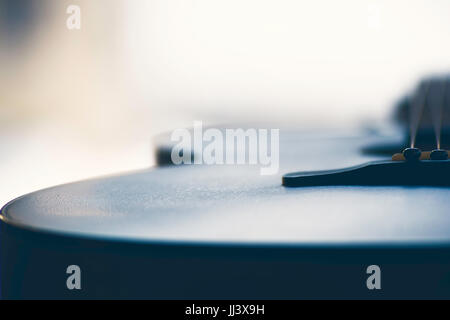 Abstract angle of acoustic guitar Stock Photo