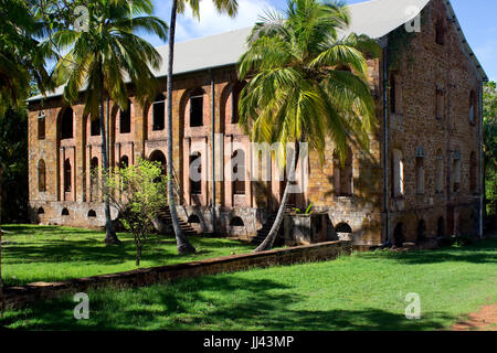 A former hospital on Salvation's islands. Inmates of former penal colony were treated there. Stock Photo