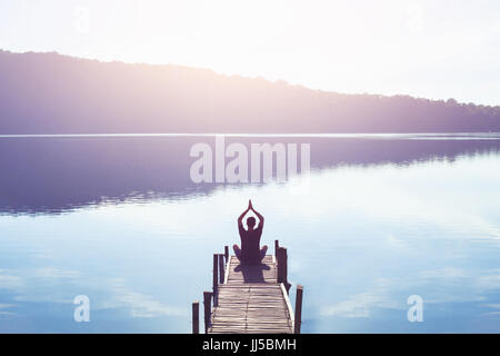 meditation and yoga background Stock Photo