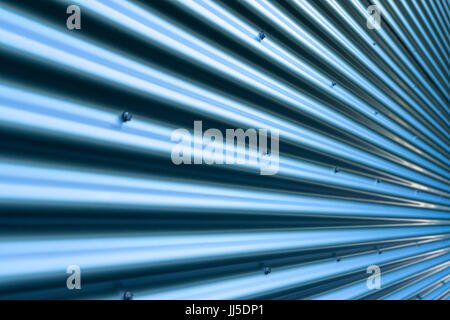 Wavy metal background, blue tone, great for design Stock Photo