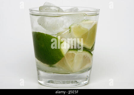 Caipirinha, shot, drink, glass, lime, limon, Brazil Stock Photo