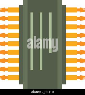 Transistor icon, cartoon style Stock Vector