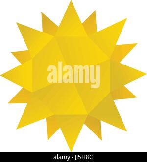 Origami sun icon, cartoon style Stock Vector