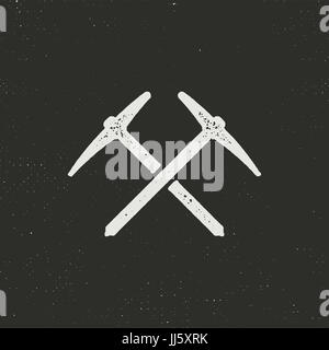 Hand drawn climbing silhouette icon. Solid pictogram. Climb black symbol. Stock . Isolated on dark background Stock Photo