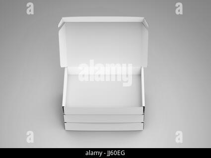 Blank White Boxes Mockup Stack up - 3D Illustration Render Stock Photo ...