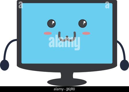 Tv media technology cute kawaii cartoon Stock Vector Image & Art - Alamy