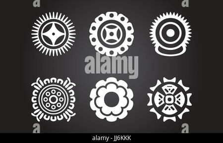 American indians, Maya and Aztec symbolic ornaments Stock Vector