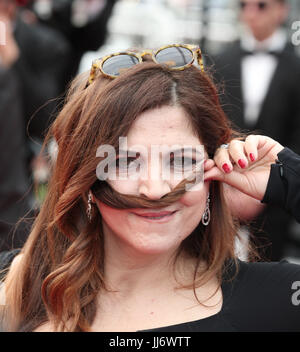 Agnes Jaoui attends The Double Lover premiere during the 70th annual Cannes Film Festival at Palais des Festivals on May 26, 2017 in Cannes, France. Stock Photo