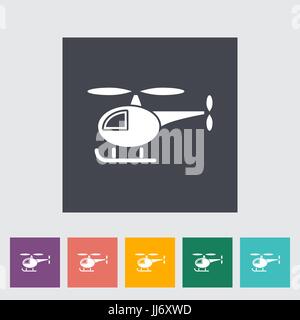 Helicopter icon. Flat vector related icon for web and mobile applications. It can be used as - logo, pictogram, icon, infographic element. Vector Illu Stock Vector