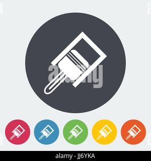 Car piston. Single flat icon on the circle. Vector illustration. Stock Vector
