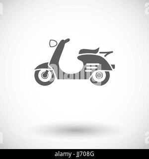 Scooter. Single flat icon on white background. Vector illustration. Stock Vector