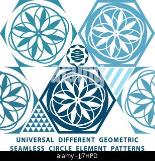 Universal different vector seamless patterns. tiling. Endless texture can be used for wallpaper, pattern fills, web page background,surface textures.  Stock Vector