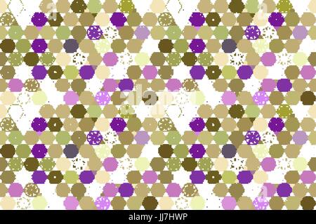 Vector seamless patchwork background from brown pink and white ornaments, geometric patterns, srt Stock Vector
