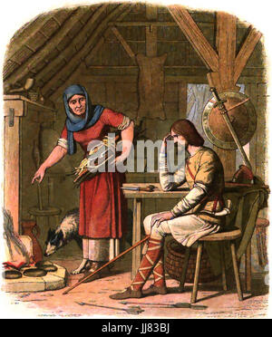 King Alfred the Great ( 849-899) Anglo-Saxon king mannequin