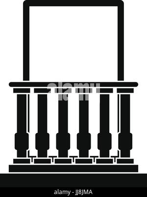 Door with columns icon, simple style Stock Vector