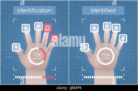 Biometrical Identification Stock Vector