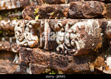 Duy Phu, My Son temple, Vietnam - March 14, 2017: ruins of Hindu temples in the middle of the jungle, UNESCO world heritage site Stock Photo