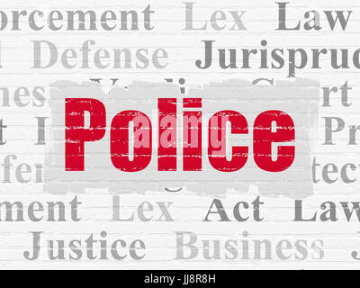 Law concept: Police on wall background Stock Photo