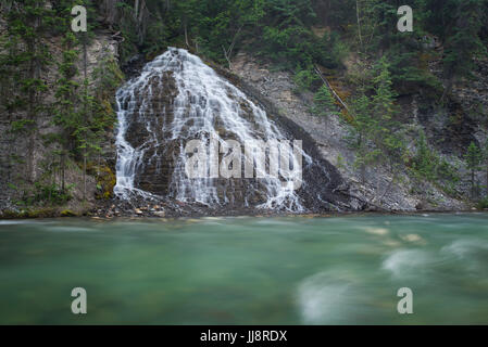 Waterfalls in Maligne Canyon, Jasper National Park Stock Photo