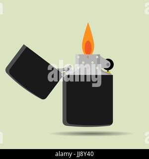 pocket lighter icon in flat style, illustration for web site or mobile app Stock Vector
