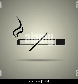 No smoking sign in black and white style Stock Vector