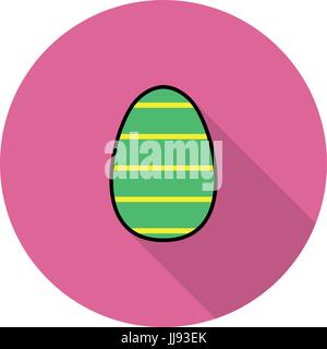 Easter egg icon in flat style, isolated Stock Vector