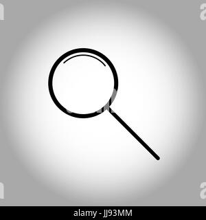 magnifying glass icon in flat design, isolated Stock Vector