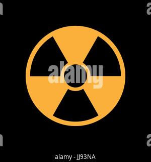radiation icon in flat style, isolated symbol Stock Vector