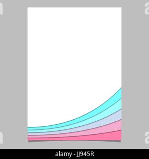 Brochure template from curved stripe layers - vector page graphic with shadow effect Stock Vector