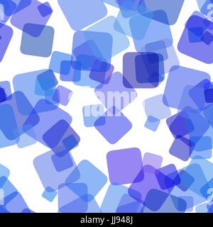 Repeating geometrical square background pattern - vector graphic design from random rotated squares with opacity effect Stock Vector