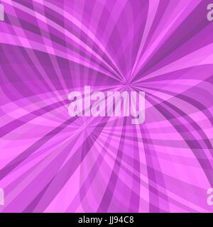 Purple curved ray burst background - vector illustration from curved rays Stock Vector