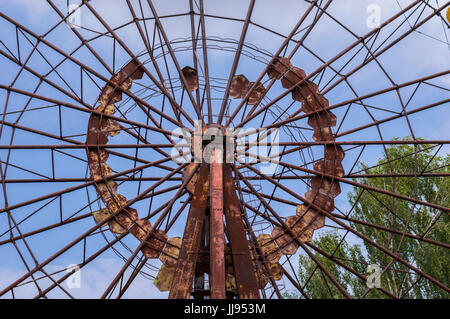 Detail of Abandoned Ferris Wheel Stock Photo