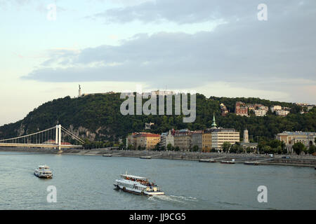 Gellert hill on Danube river Budapest cityscape Stock Photo