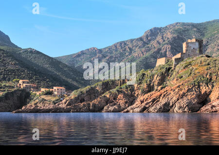 Tour de Girolata, La Scandola, Nature Reserve, Porto, Corsica, France Stock Photo