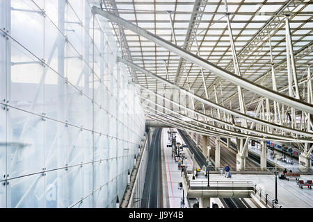 Charles de Gaulle Airport train station, Paris, France Stock Photo