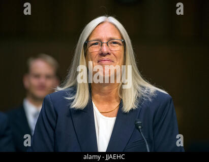 Washington, USA. 19th Jul, 2017. Susan M. Gordon testifies on her nomination to be Principal Deputy Director of National Intelligence, before the United States Senate Select Committee on Intelligence on Capitol Hill in Washington, DC on Wednesday, July 19, 2017. Credit: MediaPunch Inc/Alamy Live News Stock Photo