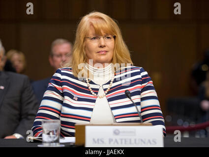 Washington, USA. 19th Jul, 2017. Isabel Marie Keenan Patelunas testifies on her nomination to be Assistant Secretary for Intelligence and Analysis, Department of the Treasury, before the United States Senate Select Committee on Intelligence on Capitol Hill in Washington, DC on Wednesday, July 19, 2017. Credit: MediaPunch Inc/Alamy Live News Stock Photo