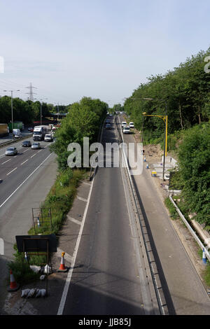 M60 motorway at junction 17 in whitefield near greater manchester uk Stock Photo