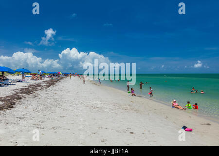 Beach at Bill Baggs Cape Florida State Park on the island of Key Biscatne Florida Stock Photo