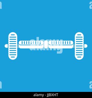 Hoverboard gyro pod icon white Stock Vector