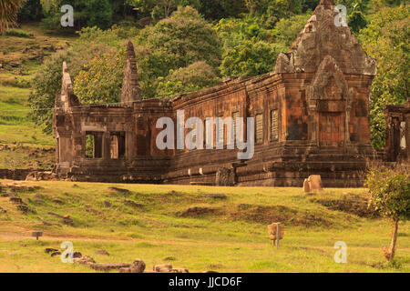 Vat Phou or Wat Phu in Champasak, Southern Laos Stock Photo