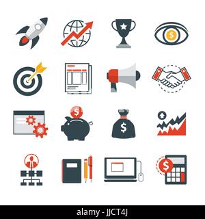 startup business icon flat design Stock Vector