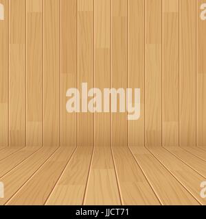 vector wooden texture empty room background Stock Vector