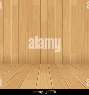 vector wooden texture empty room background Stock Vector