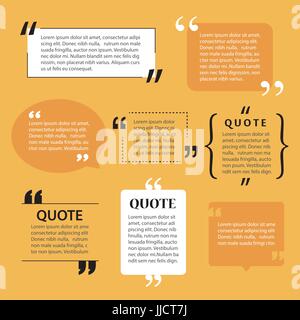 modern quote text template design elements Stock Vector